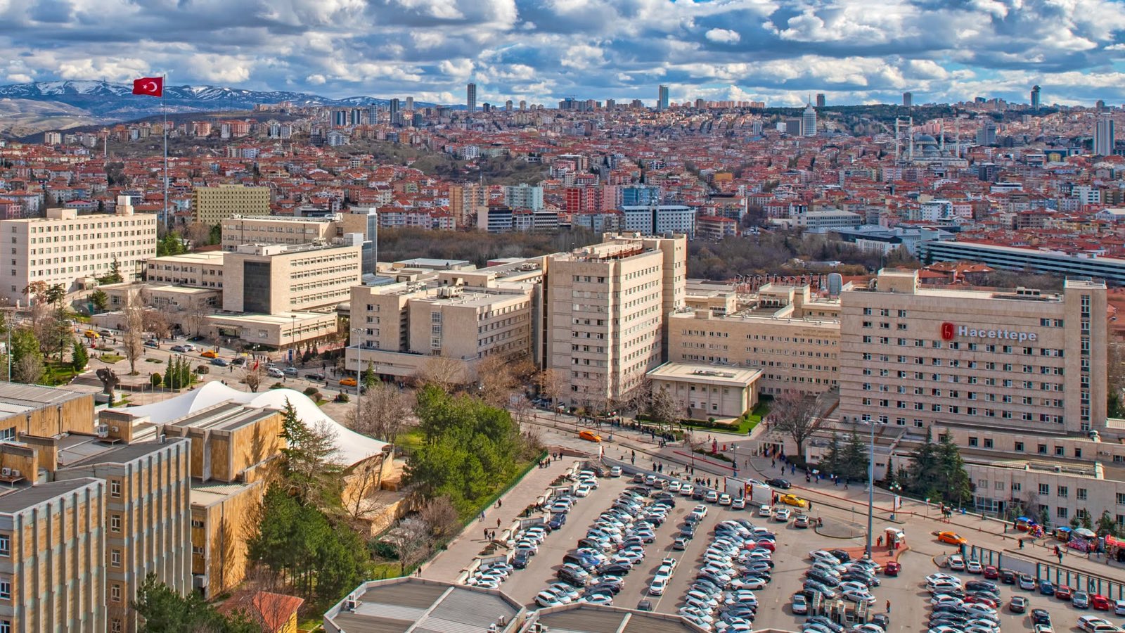 Hacettepe Üniversitesi Hastaneleri Sıhhiye kampüsü, havadan görünüm
